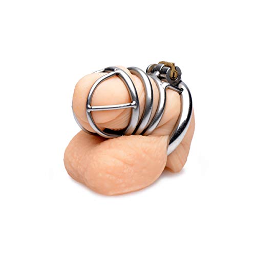 XR Brands The Pen Deluxe Locking Chastity Cage, Silver - down 58.18% (£31.29) to £22.49 from £53.78