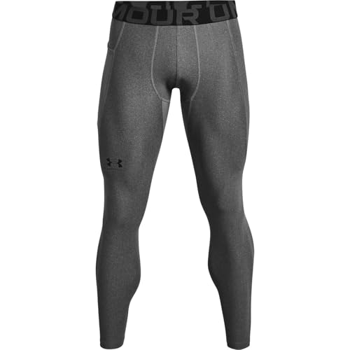 Under Armour UA HG Armour Leggings - Leggings - Bottoms - Carbon Heather/Black - Size: MD
