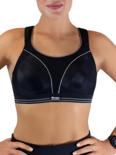 Champion Womens Shock Absorber S5044 Ultimate Run Bra, Black, 36C UK