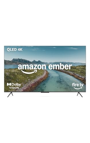 Amazon Ember 50" QLED Series with Fire TV (newest gen), 4K Ultra HD smart TV, HDR10+, Dolby Vision, Dolby Audio, quad-core processor, hands-free with Alexa