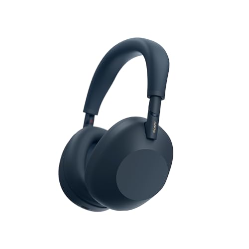 SONY WH-1000XM6 Flagship Noise Cancelling Over-Ear Wireless Bluetooth Headphones, Signature Hi-Res Sound, Comfort, Foldable Design, Durable Case, 30 HR Battery NC On, iOS & Android – Midnight Blue