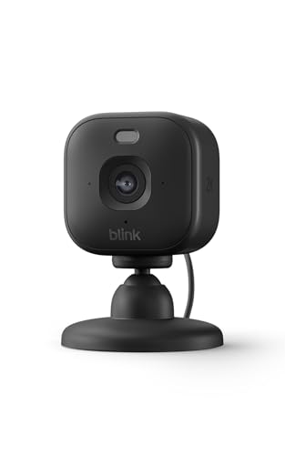Blink Mini 2K+ (newest gen) Indoor Plug-in Home Security Camera | Pet camera with 2K video resolution | 4x Zoom | Colour night vision | Works with Alexa | 1 camera – Black
