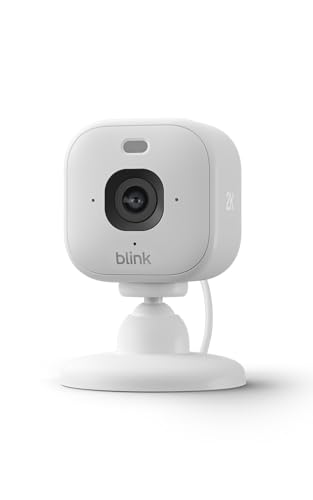 Blink Mini 2K+ (newest gen) Indoor Plug-in Home Security Camera | Pet camera with 2K video resolution | 4x Zoom | Colour night vision | Works with Alexa | 1 camera – White