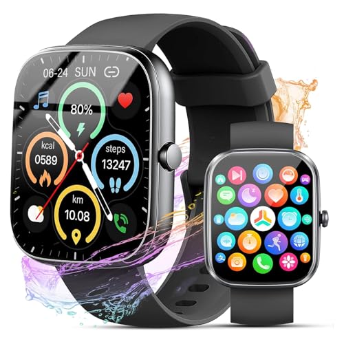 2026 Smart Watch, 1.91" Smart Watches for Men Women Answer/Make Calls, 100+ Sport Activity Tracker, Fitness Watch Heart Rate/Sleep Monitor/Step Counter, IP68 Waterproof Fitness Tracker for Android iOS