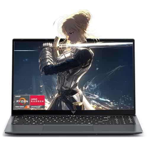 Tivique 2026 15.6 Inch Laptop with Ryzen 4300U Processor up to 3.7GHz (Beat N100/N150) 16GB RAM DDR4*2 + 512GB M.2 SSD with 11 Pro Installed, FHD, HDMI, BT5.2, USB3.2, Type-C, 54.7Wh Battery, WiFi 5