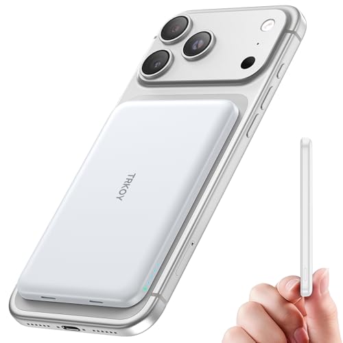 for Magsafe Power Bank, 5000mAh Slim Wireless Portable Charger