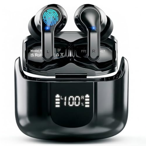 2026 Wireless Earbuds Bluetooth 5.4 Headphones, 50+Hrs 6D-Stereo Earphones