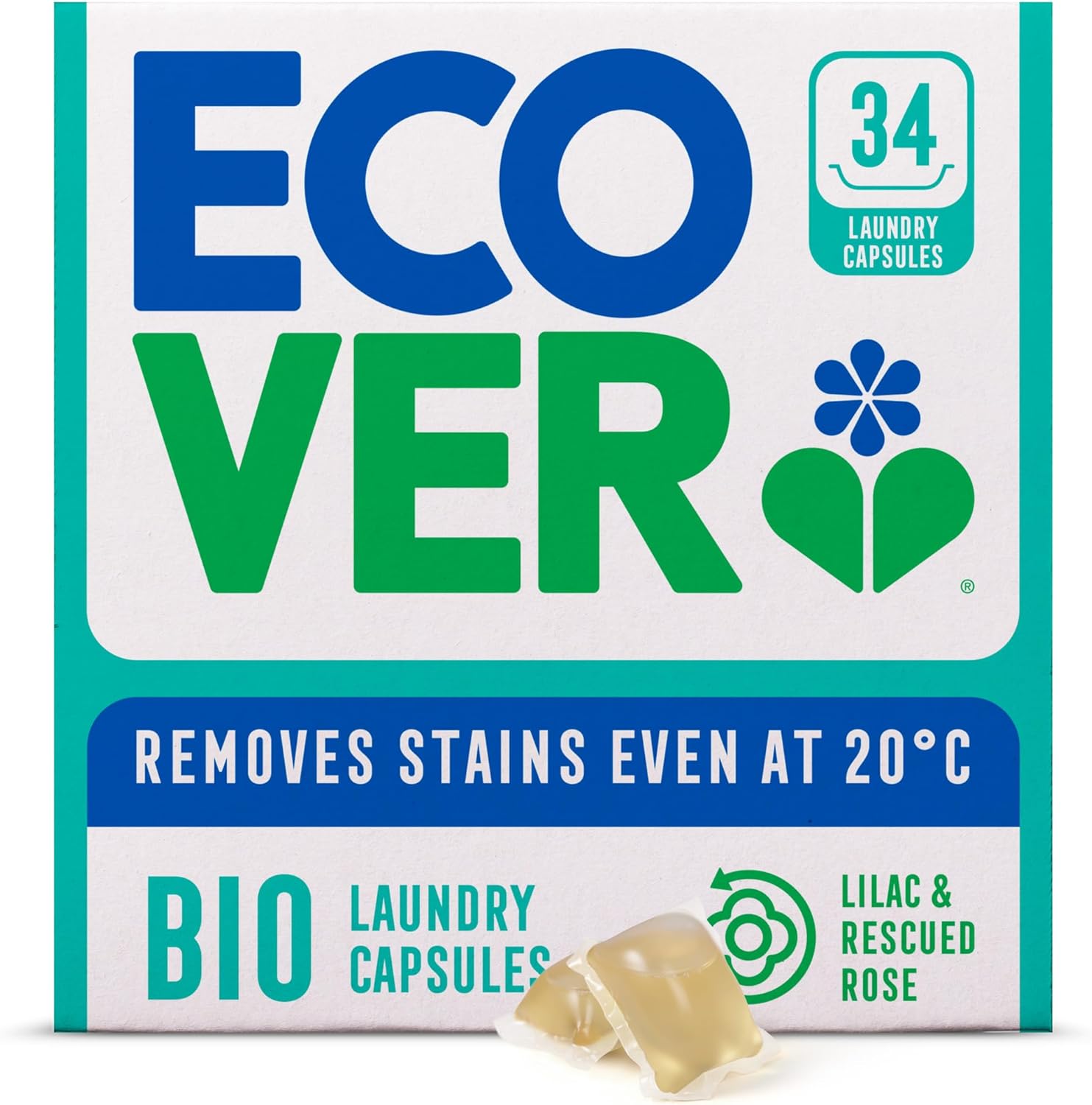 Ecover Bio Washing Capsules - ...1x Pack of 34 Capsules/Tablets - down 40.10% (£4.01) to £5.99 from £10.00