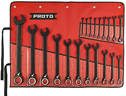 20 pc BLK Chrome Reversible Combo Ratchet Wrench Set-Spline - down 10.00% (£29.52) to £265.68 from £295.20