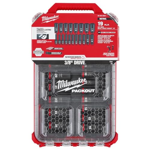 Milwaukee 4932480946 3/8 Drive... Shockwave Socket Set 19 Piece - down 10.00% (£7.50) to £67.49 from £74.99