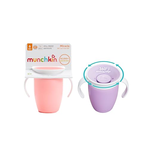 Munchkin Miracle 360 Sippy Cup...onths | 7oz/207ml |Pink/Purple - down 25.47% (£2.72) to £7.96 from £10.68