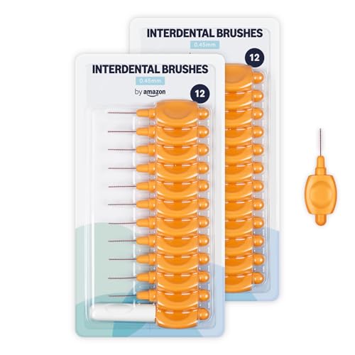 By Amazon Interdental Brush 0....pcs – 2 Packs of 12pcs, Orange - down 7.51% (£0.47) to £5.79 from £6.26