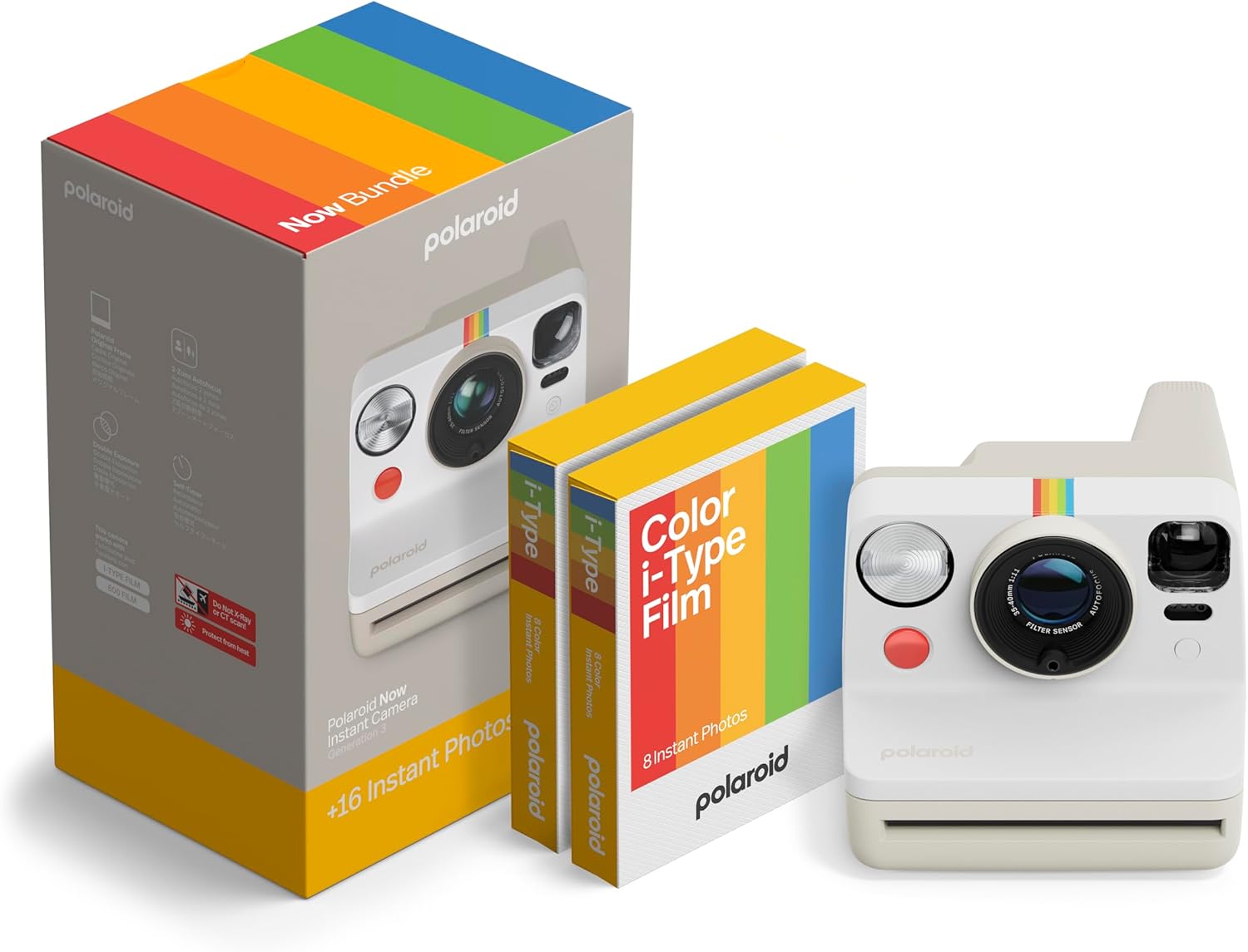 Polaroid - NOW Gen3 - Instant ...undle (16 photos) White (6561) - down 6.17% (£7.00) to £106.39 from £113.39