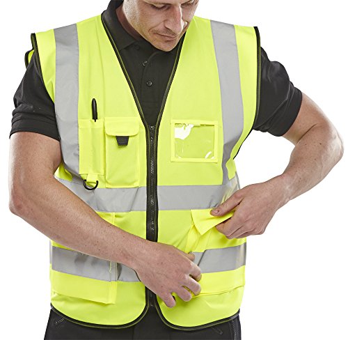 EXECUTIVE HI VIZ WAISTCOAT SATURN YELLOW 38-40 - down 37.93% (£2.86) to £4.68 from £7.54