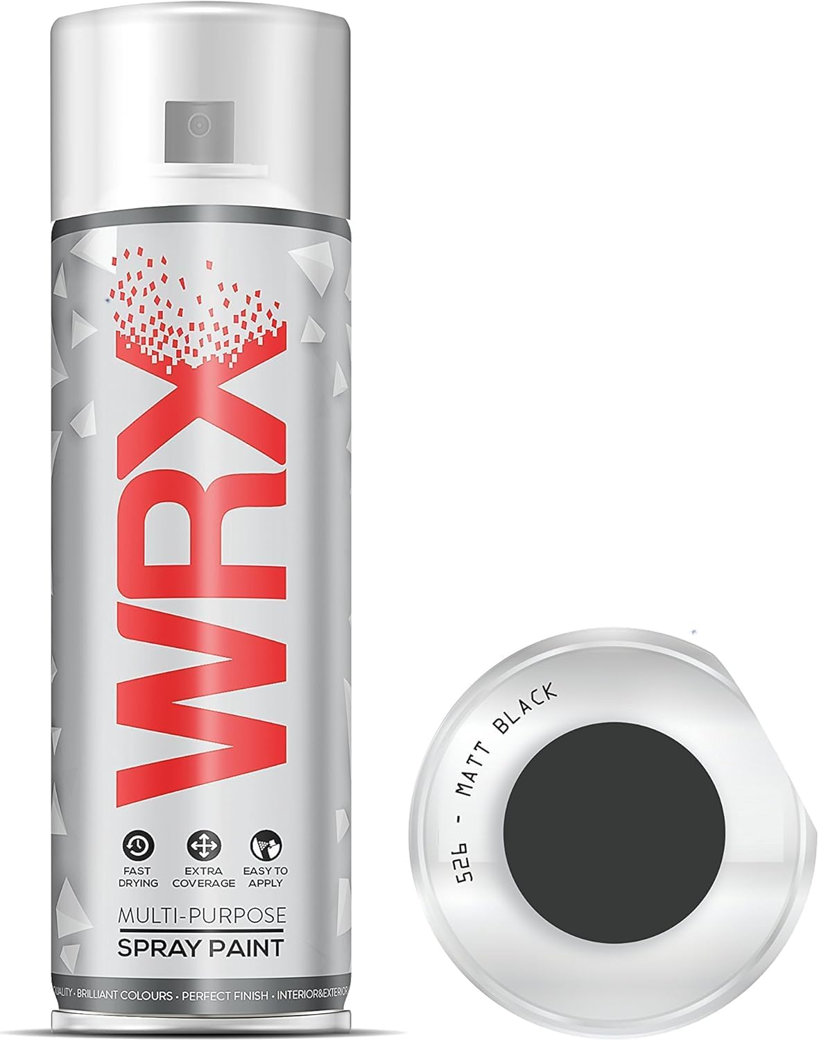 WRX Spray Paint 400 ml - Matt Black 526 - down 19.32% (£1.36) to £5.68 from £7.04