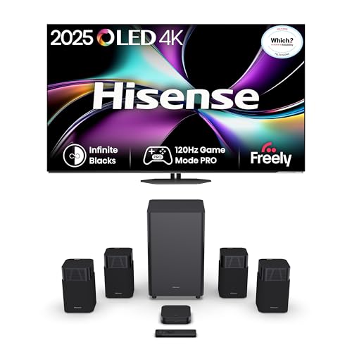 Hisense TV & Soundbar Bundle: ...rast and cinematic Atmos sound - down 36.60% (£1,134.00) to £1,964.00 from £3,098.00