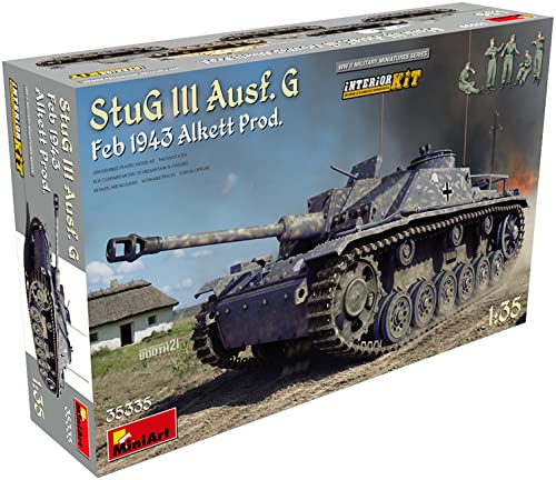 Miniart MIN35335 1:35-StuG III...Int Kit Scale Model, Unpainted - down 10.01% (£4.61) to £41.46 from £46.07