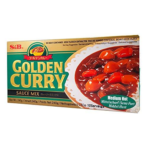 S&b Golden Curry Medium Hot (no Meat Contained) 220g - down 45.98% (£2.00) to £2.35 from £4.35