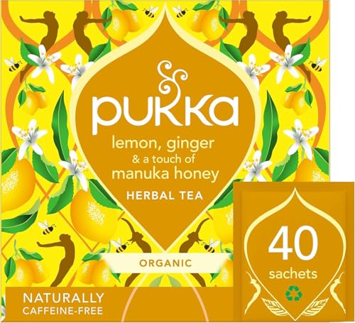 Pukka Herbs Organic Lemon, Gin... Daily Support - Caffeine Free - down 13.33% (£1.00) to £6.50 from £7.50