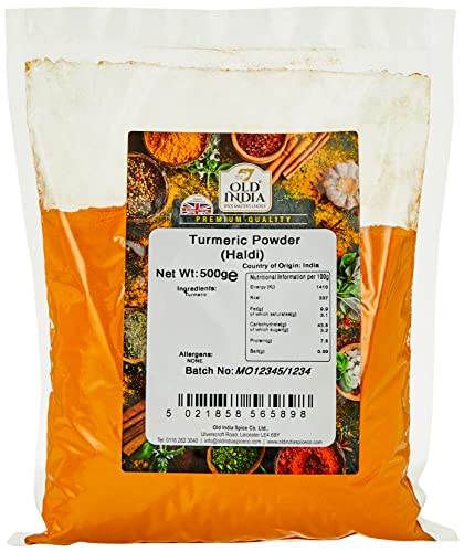Old India Turmeric Powder (Haldi) 500 g - down 56.89% (£6.19) to £4.69 from £10.88