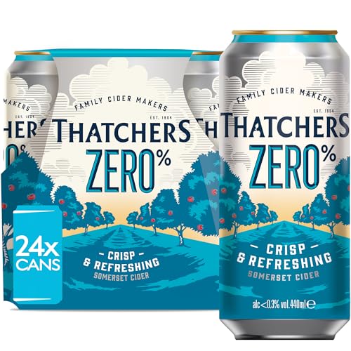 Thatchers Zero - 24 x 440ml Ca...m-Dry, Low Alcohol Apple Cider - down 12.50% (£3.00) to £21.00 from £24.00