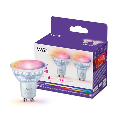WiZ Smart LED Glass GU10Spotli...istant, and Apple Home, 2 Pack - down 27.96% (£4.91) to £12.65 from £17.56