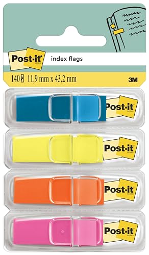 Post-it Index Flags, Small, 4 ...lor Code Important Information - down 7.38% (£0.33) to £4.14 from £4.47