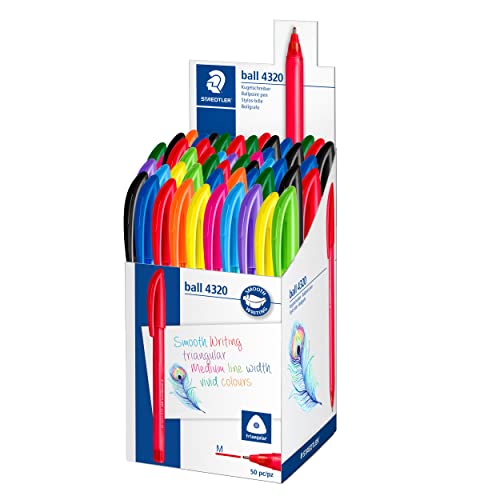 STAEDTLER Ballpoint Pens - Rai...lours - Pack of 50, 4320 MKP50 - down 16.19% (£2.10) to £10.87 from £12.97