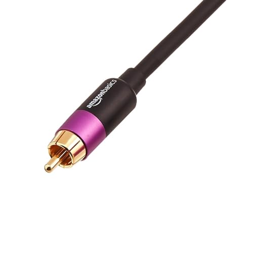 Amazon Basics 1 RCA Audio Cabl...d-Plated Plugs, Black, 10.67 m - down 46.77% (£6.73) to £7.66 from £14.39