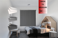 MADE TO MEASURE FAUX WOOD 50MM VENETIAN BLINDS SLATS TAPE GREY WHITE