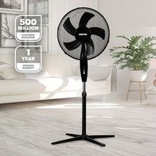GEEPAS 16'' Pedestal Fan Oscillating Cooling 3 Speed Standing Floor For Home 45W