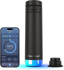 HidrateSpark PRO 21oz 621ml Insulated Steel SmartBottle Bluetooth Black