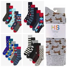 HS by Happy Socks Men's 5 Pack Socks Cotton Rich Ankle Sock