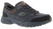 Skechers Mens Slip Ins Trainers Suede Leather Memory Foam blue UK Size