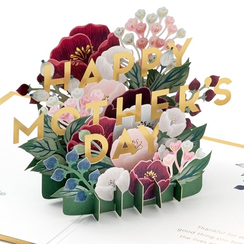 Hallmark Mothers Day Card for ... Bouquet of Flowers, Red, Gold - down 9.92% (£0.62) to £5.63 from £6.25