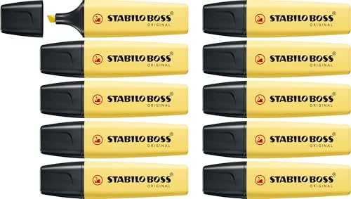 STABILO BOSS ORIGINAL Pastel -...er - Pack of 10 - Milky Yellow - down 10.03% (£0.65) to £5.83 from £6.48
