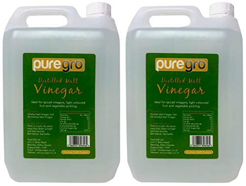 Puregro Distilled Malt Vinegar, 5 litres (Pack of 2) - down 9.99% (£0.84) to £7.57 from £8.41