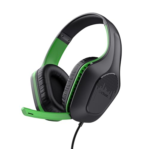 Trust Gaming GXT 415X Zirox Li...Wired Headphones - Black/Green - down 10.01% (£0.90) to £8.09 from £8.99