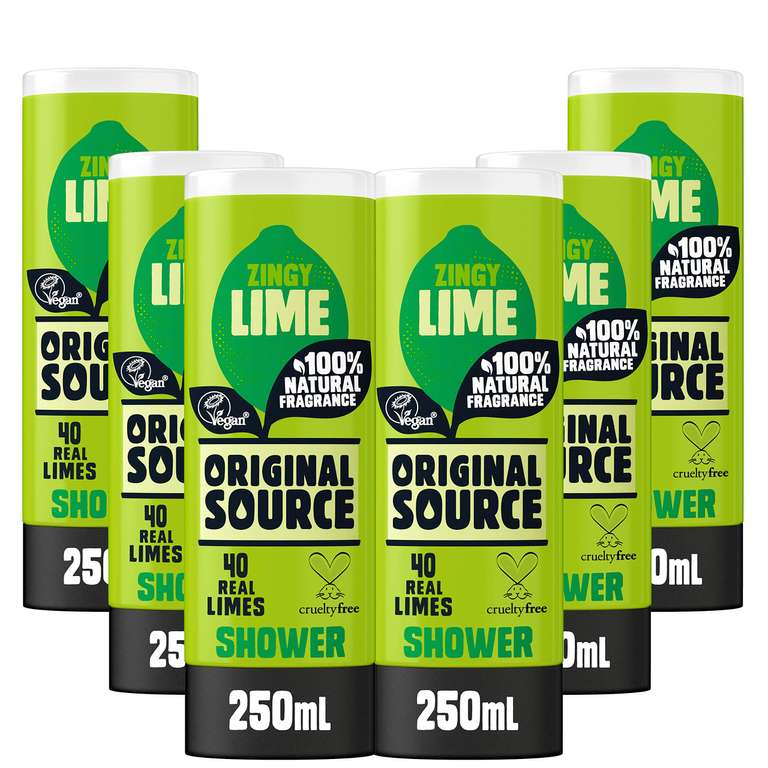 Original Source Zingy Lime Shower Gel, 12 x 250ml - S&S Possible £7.44 with 10% off First Order