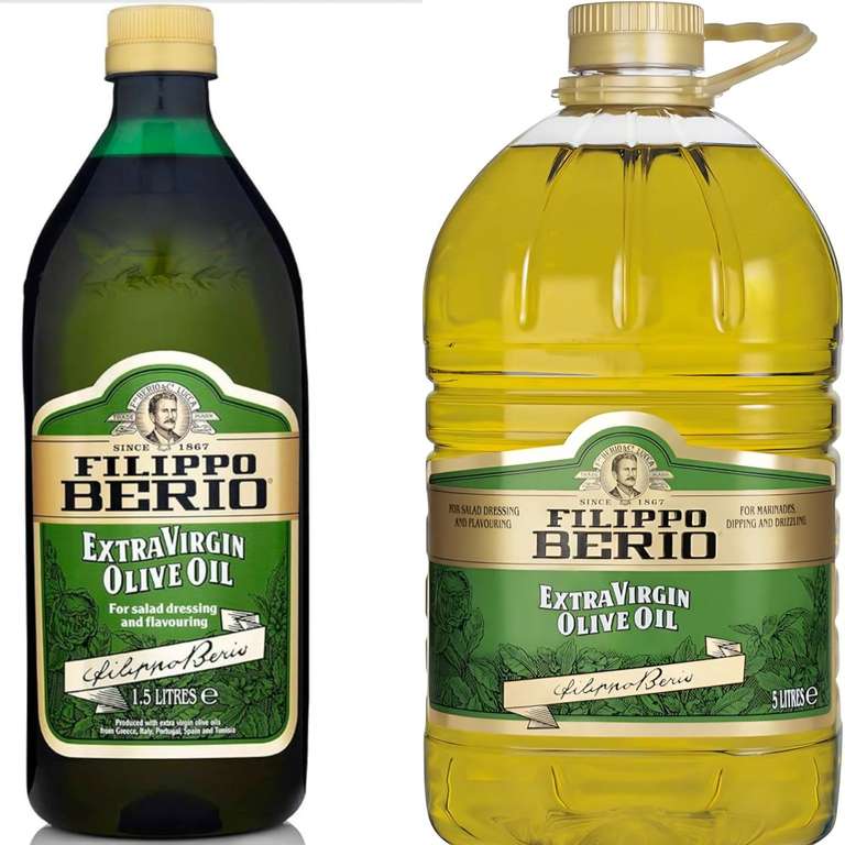 1.5L Filippo Berio Extra Virgin Olive Oil (5L £36.99 = £7.40 Per 1Litre)