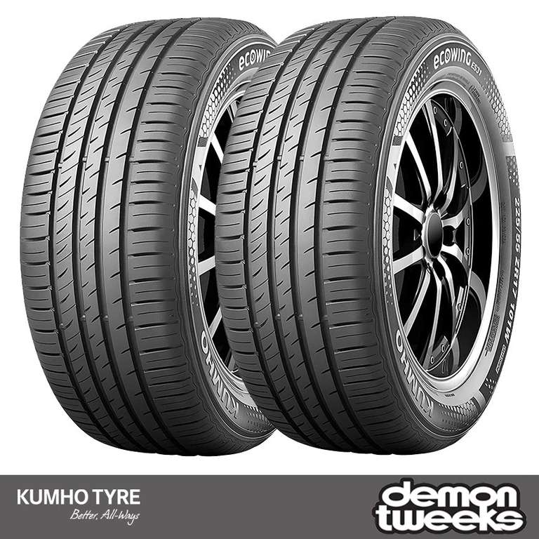 2 x 205/55 R16 91V Kumho Ecowing ES31 Premium Tyre - 2055516 (New) - with code by demontweeksdirect
