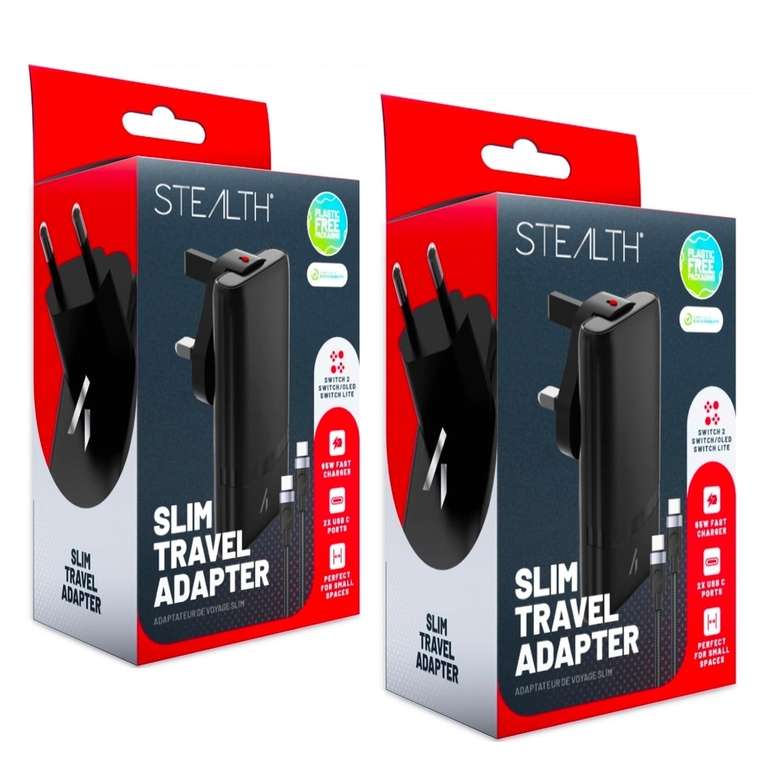 2 X STEALTH 65W Charger Compatible with Switch 2 + Add On Item (E.G Reusable Cable Tie Roll) W.Auto Discount abp technology / Amazon Haul