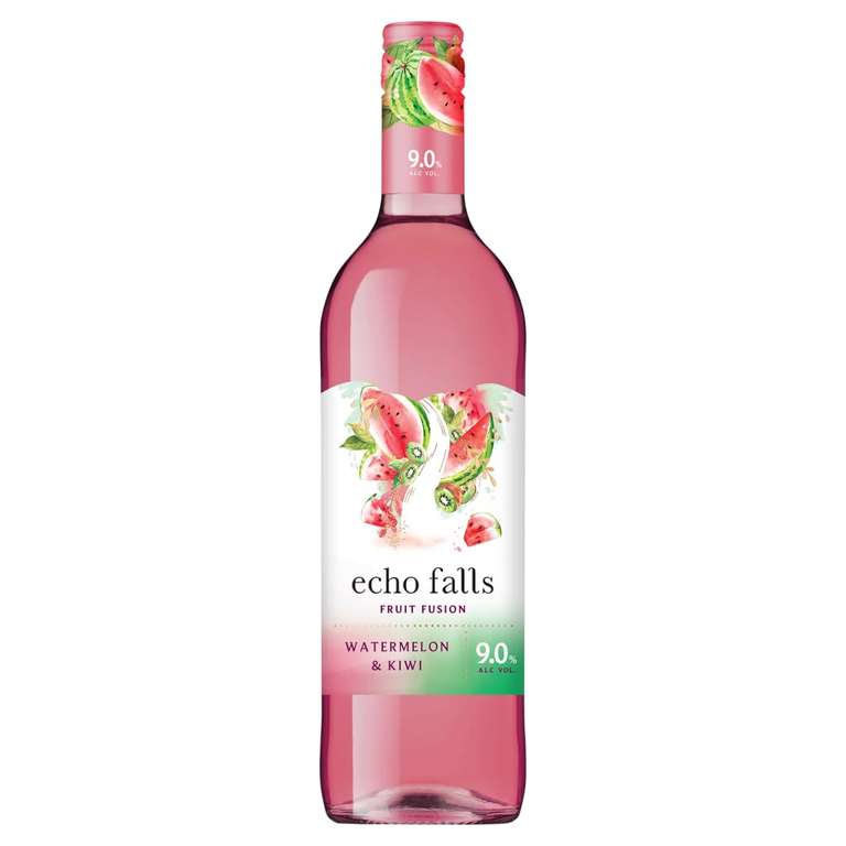 3x Echo Falls Watermelon & Kiwi Fusion Mixed Alcohol Drink 9% Vol - 750ml (£10.36 / £8.68 S&S)