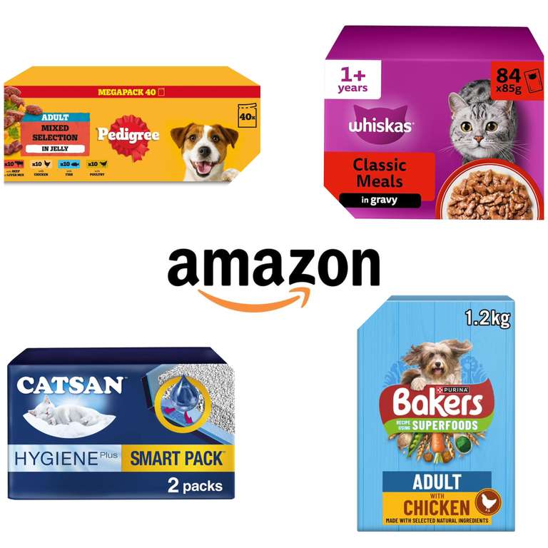 4 For 3 On Pet Products & Mix & Match, stacks With S&S & Offers (Including Pedigree, Whiskas, Felix, Catsan, Butchers) Over 200 Lines