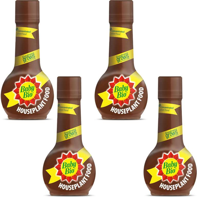 4 x Baby Bio Houseplant Food, 175ml (S&S £5.13)