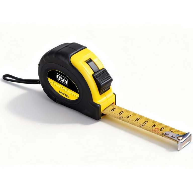 5m Self Locking Steel Tape Measure | Durable & Accurate Measuring Tool | Easy Read Bold Markings
