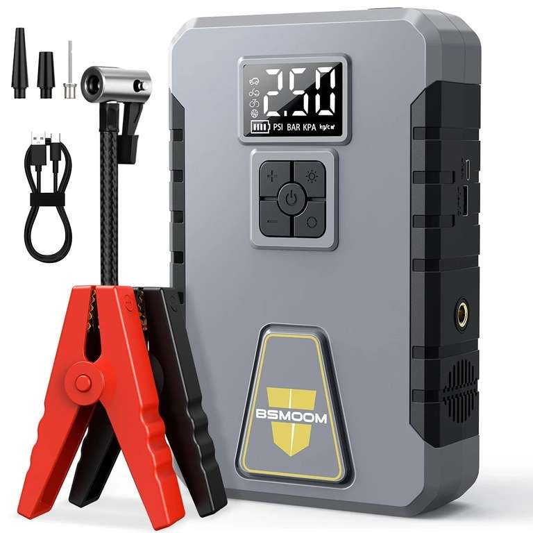 8000A Car Jump Starter with Air Compressor Tire Inflator, Battery Booster Charge, Powerbank - with code by elitecoach_57
