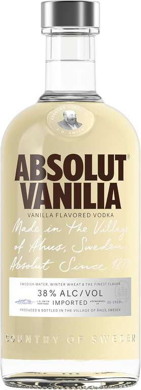 Absolut Vanilia Flavoured Swedish Vodka, 1L