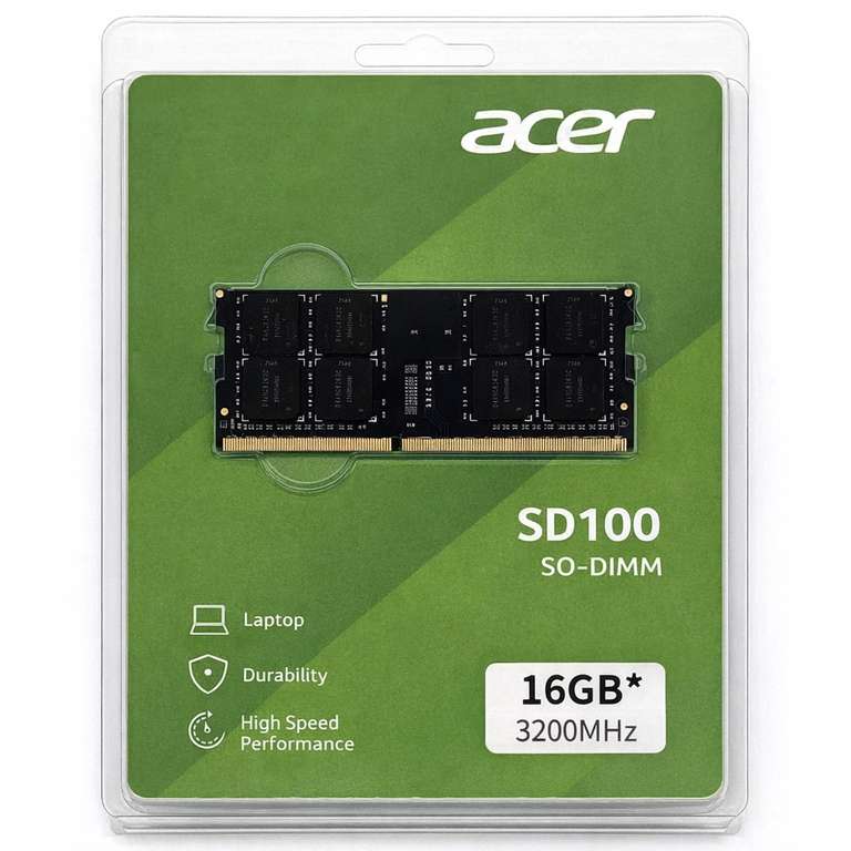 Acer SD100 - 16GB DDR4 3200MHz SO‑DIMM Laptop RAM SD100 CL22 - Auto Discount - Sold by STOCKS UK (UK Mainland)