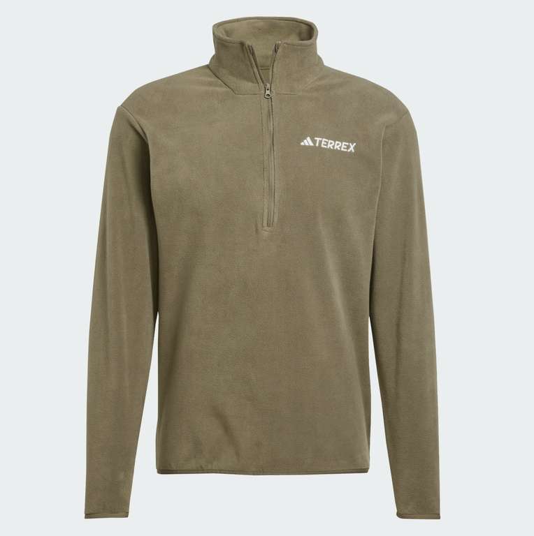 adidas Terrex Men's Multi Essentials 1/2 Zip Fleece, Olive - Sizes S - XXL